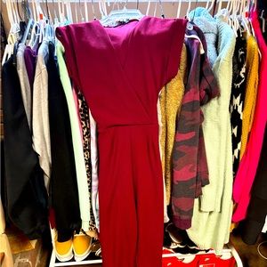 Burgundy jumpsuit